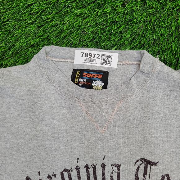 Vintage Virginia-Tech Sweatshirt Medium 20x27 Gray - Picture 3 of 10